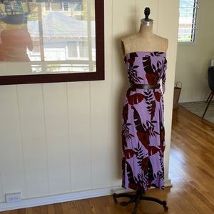 Mauve, floral print. Wrap around skirt/dress
